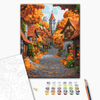 Malowanie po numerach BRUSHME, 40x50 cm, październikowe miasteczko, 1 szt., w pudełku