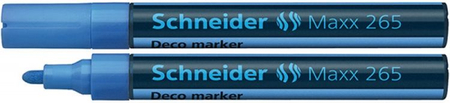 Marker kredowy SCHNEIDER Maxx 265 Deco, okrągły, 2-3mm, jasnoniebieski