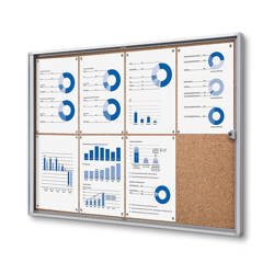 Cork Indoor Lockable Showcase Economy 9x A4