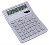 Kalkulator biurowy DONAU TECH, 12-cyfr. wyświetlacz, wym. 190x143x40 mm, srebrny