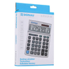 Kalkulator biurowy DONAU TECH, 12-cyfr. wyświetlacz, wym. 210x154x37 mm, metalowa obudowa, srebrny