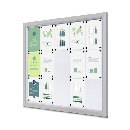 Abschließbarer Schaukasten Outdoor Slim 12 x A4