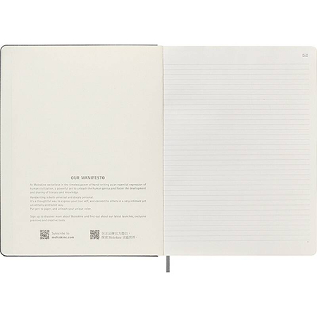 Notatnik MOLESKINE XL (19x25cm), Smart, w linie, twarda oprawa, czarny