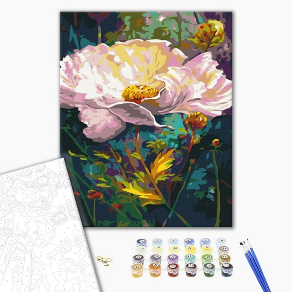 Malowanie po numerach BRUSHME, 40x50 cm, wspaniały kwiat, 1 szt., w pudełku