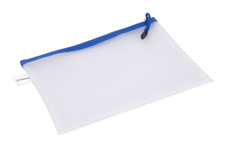Torebka DONAU Zipper Bag, A5, 243x180 mm, EVA, z suwakiem, niebieska