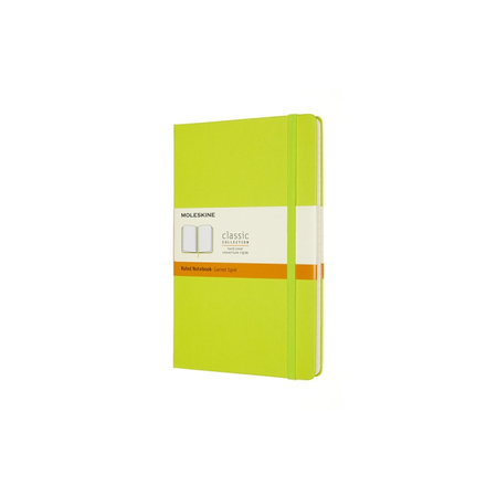 Notes MOLESKINE Classic L (13x21cm), w linie, twarda oprawa, 240 stron, lemon green