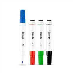 Marker do tablic suchościeralnych i flipchartów z magnesem i gąbką MemoBe MM351 końcówka okrągła zielony