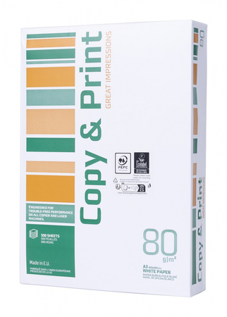 Papier ksero COPY&PRINT, A3, klasa C, 80gsm, 500 ark.
