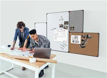 Tablica filcowa MemoBe Idea, powierzchnia popielata, rama aluminiowa EDGE, 60x45 cm