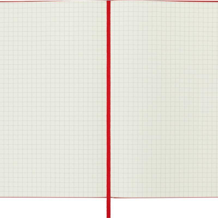 Notes MOLESKINE Classic L (13x21cm) w kratkę, twarda oprawa, 240 stron, czerwony