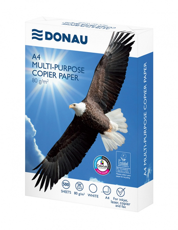 Papier ksero DONAU, A4, klasa C, 80gsm, 500 ark.