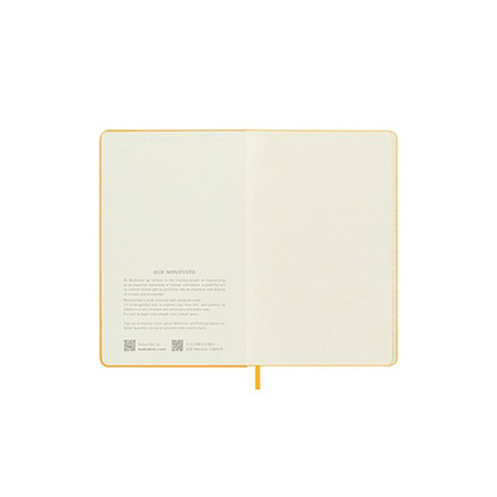 Notes MOLESKINE Classic L (13x21cm), w linie, twarda oprawa, orange yellow, 240 stron, pomarańczowy