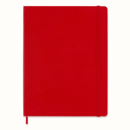 Notes MOLESKINE Classic XL (19x25 cm) w linie, twarda oprawa, 192 strony, czerwony