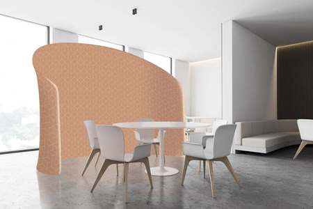 Textile Room Divider Moon Hexagon Blue