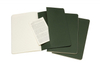 Zestaw 3 zeszytów MOLESKINE Cahier, L, 13x21cm, w linie, 80 stron, myrtle green