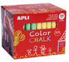 Kreda szkolna APLI, okrągła, 9x80mm, 100 szt., mix kolorów