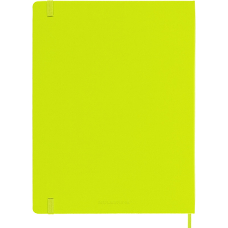 Notes MOLESKINE Classic XL (19x25cm), w linie, twarda oprawa, 192 strony, lemon green