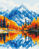 Malowanie po numerach BRUSHME, 40x50 cm, jesień w górach, 1 szt., w pudełku