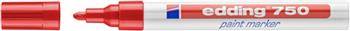Marker olejowy e-750 EDDING, 2-4 mm, czerwony