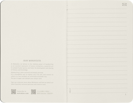 Zestaw 2 zeszytów MOLESKINE Smart Cahier, P, 9x14cm, w linie, czarny