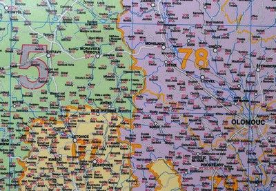 Czechy. Mapa ścienna Czech kodowa 140x100cm