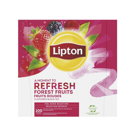 Herbata LIPTON Feel Good Selection, Refresh, owoce leśne, 100 kopert