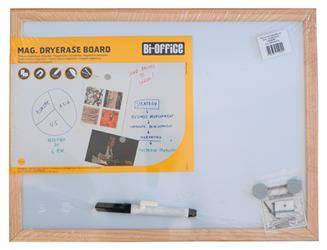 Tablica suchościeralna BI-OFFICE, 40x30cm, rama drewniana