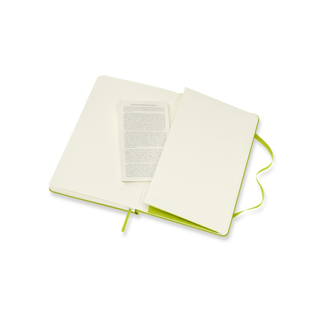 Notes MOLESKINE Classic L (13x21cm), w linie, twarda oprawa, 240 stron, lemon green