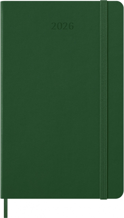 Kalendarz tygodniowy MOLESKINE 2026, 12M, L, twarda oprawa, 13x21cm, myrtle green