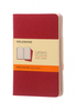 Zestaw 3 zeszytów MOLESKINE Cahier, P, 9x14cm, w linie, 64 stron, cranberry red