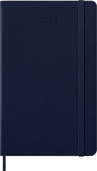 Kalendarz dzienny MOLESKINE 2026, 12M, L, twarda oprawa, 13x21cm, sapphire blue