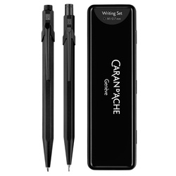 Zestaw długopis 849 i ołówek 844 CARAN D'ACHE Black Code, w etui, czarny