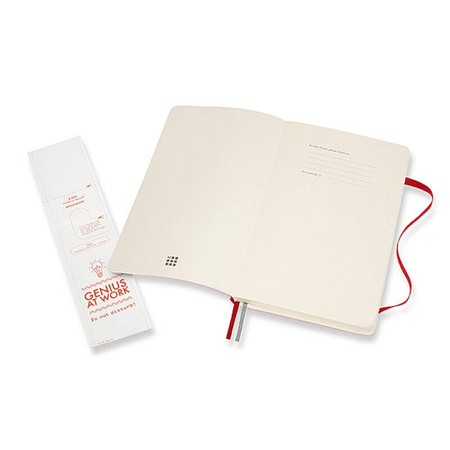 Notes MOLESKINE Classic L (13x21 cm), w linie, miękka oprawa, scarlet red, 400 stron, czerwony