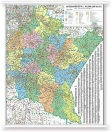 Mapa ścienna Województwa Podkarpackiego 1:200 tys. 100x120 cm