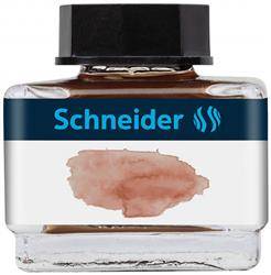 Atrament do piór SCHNEIDER, 15 ml, cognac / ciemnobrązowy