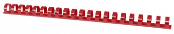Grzbiety do bindowania OFFICE PRODUCTS, A4, 16mm (145 kartek), 100 szt., czerwone