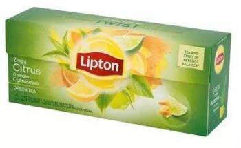 Herbata LIPTON Green Tea, 25 torebek, cytrynowa