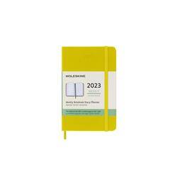 Kalendarz tygodniowy MOLESKINE 2023 12M P (9x14 cm), twarda oprawa, Hay Yellow
