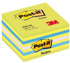 Kostka samoprzylepna POST-IT® (2028-NB), 76x76mm, 1x450 kart., cukierkowa niebiesko-zielona