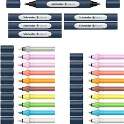 Zestaw markerów podwójnych SCHNEIDER Paint-It 040 Twinmarker, 27 szt., mix kolorów