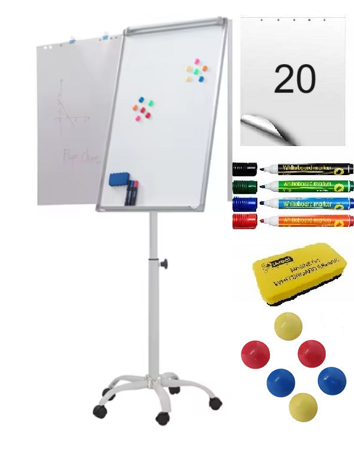 Flipchart Mobilny Basic Bee-Board Magnetyczny - Suchościeralny