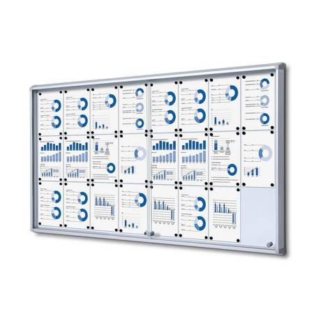 Gablota magnetyczna z przesuwanymi drzwiami 9x A4 B1 - SCSL9xA4