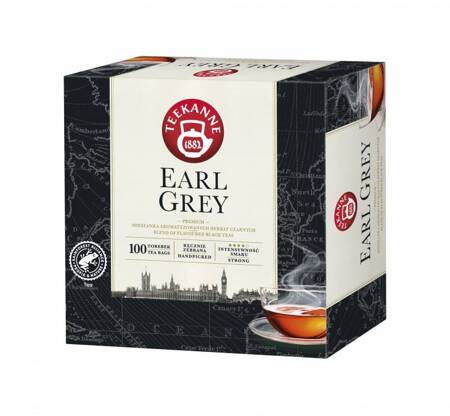 Herbata TEEKANNE Earl Grey, czarna, 100 torebek