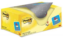 Karteczki samoprzylepne POST-IT® (653CY-VP20), 38x51mm, (16+4)x100 kart., żółte, 4 bloczki GRATIS