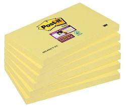 Karteczki samoprzylepne POST-IT® Super Sticky (655-12SSCY-EU), 127x76mm, 1x90 kart., żółte