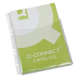 Koszulki na katalogi Q-CONNECT, PVC, 3/4A4, krystal, 180mikr., 5szt.