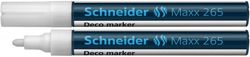 Marker kredowy SCHNEIDER Maxx 265 Deco, okrągły, 2-3mm, biały