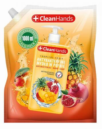 Mydło antybakteryjne CLEAN HANDS, owoce tropikalne, 1000 ml