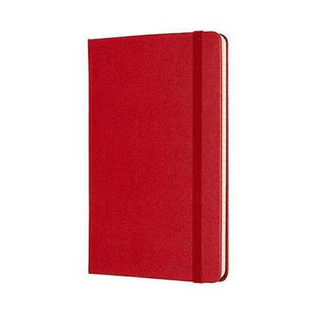 Notes MOLESKINE Classic M, 11,5x18 cm, w kratkę, twarda oprawa, scarlet red, 208 stron, czerwony