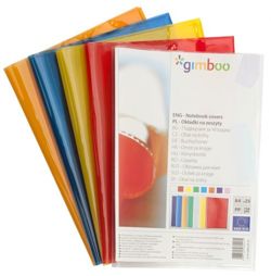 Okładka na zeszyt GIMBOO, krystaliczna, A4, 150mikr., mix kolorów